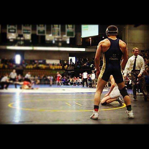 Wrestler Preparing