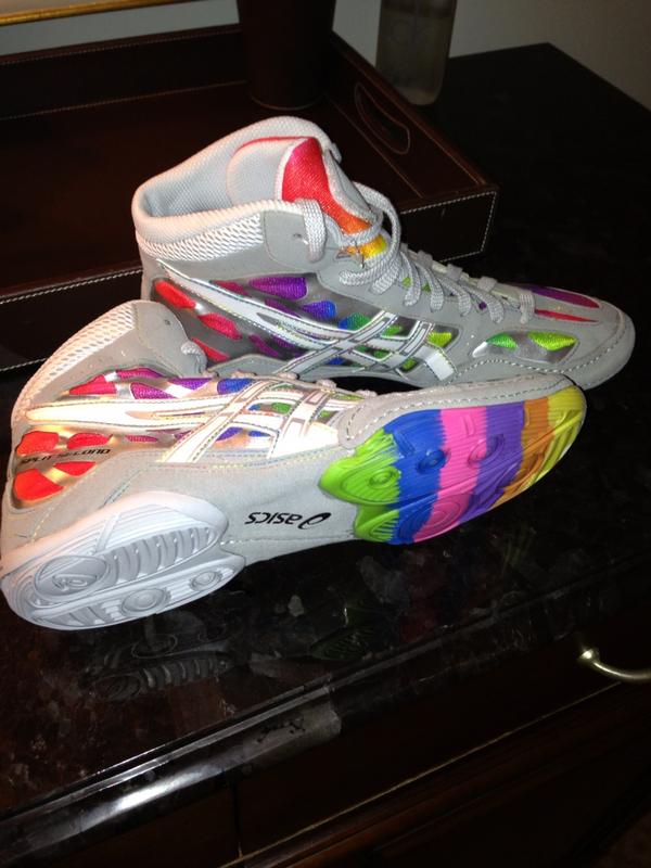 rainbow asics shoes