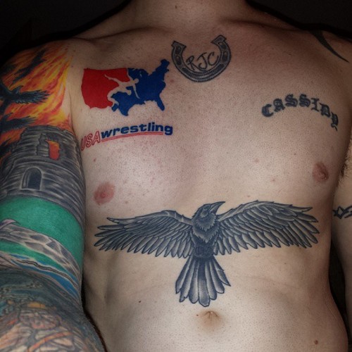 New tattoo USA wrestling logo…#wrestling #realwrestling. 