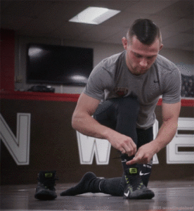 Tying Wrestling Shoes