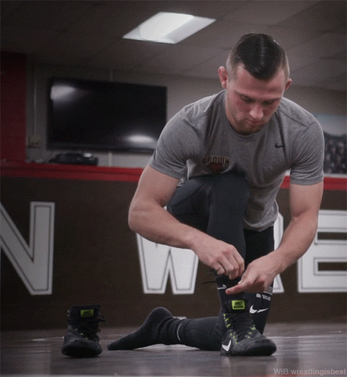 Tying Wrestling Shoes